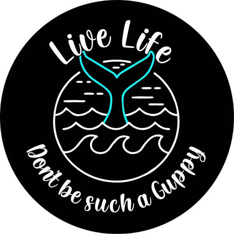 Live Life Don't be a Guppy Mermaid Tail - Spare Tire Cover Design for All Make Models Universal Wheel Tire Cover
Live Life Don't be a Guppy Mermaid Tail - Spare Tire Cover Design for All Make Models Universal Wheel Tire Cover