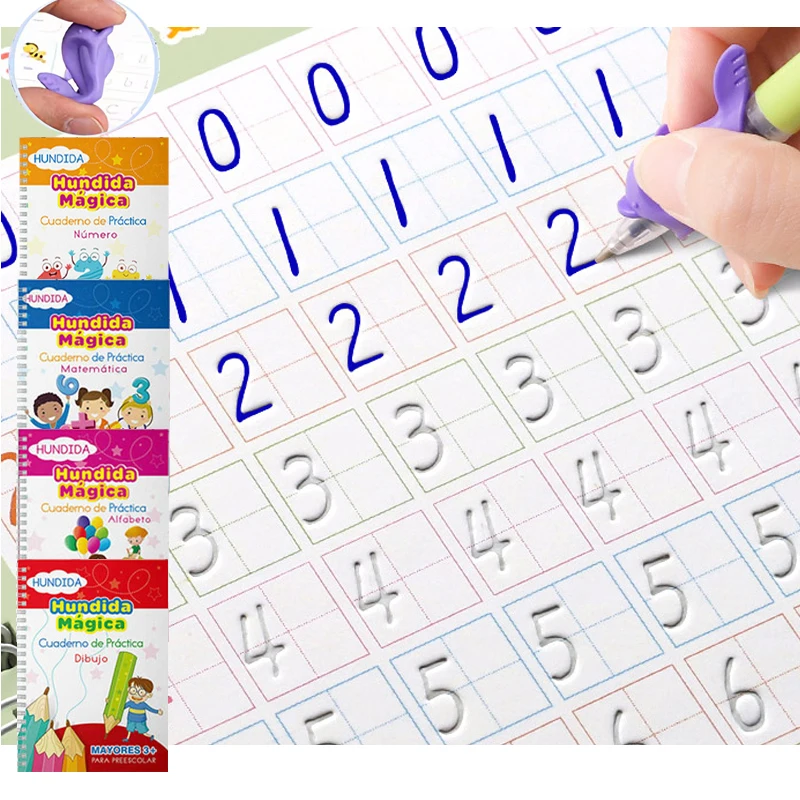 Spanish Magic Book Learn Writing Math Practice 3D Copybook Workbook Reusable Children's Writing Student Textbook
Spanish Magic Book Learn Writing Math Practice 3D Copybook Workbook Reusable Children's Writing Student Textbook