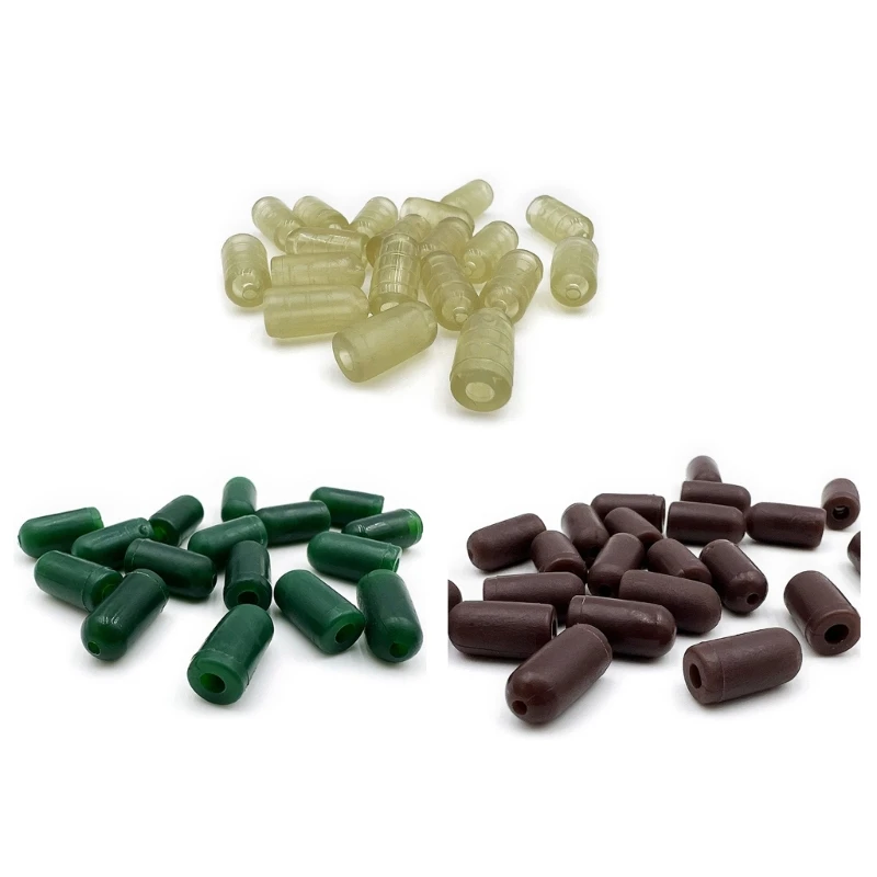 652D 50 шт. Мягкие пластиковые рыболовные бусины 12 мм в форме цилиндра плавающие рыболовные Бусины бусины для рыболовной приманки снасти рыболовные бусины