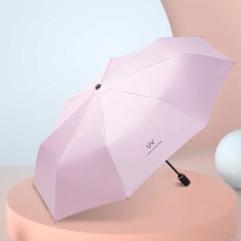 

8-ribs Fully Automatic Umbrella Women Folding Umbrella Portable Pocket Capsule Umbrella Small Size Easily Store Parasol