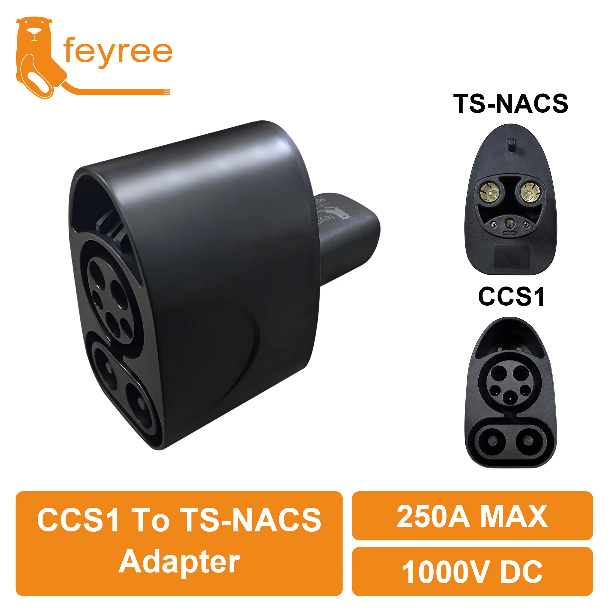Адаптер Feyree CCS1 к TS-NACS, 250 А постоянного тока, подходит для Tesla Model 3/X/Y с портом зарядки TS-NACS, поддержка зарядного устройства CCS1
Адаптер Feyree CCS1 к TS-NACS, 250 А постоянного тока, подходит для Tesla Model 3/X/Y с портом зарядки TS-NACS, поддержка зарядного устройства CCS1
