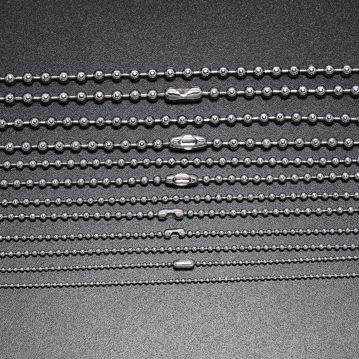 5pcs Size 1.2-3.4mm Length 5-70cm Key Chain Dolls Label Connector Stainless Steel Ball Beads Chain Connector For Jewelry Making
5pcs Size 1.2-3.4mm Length 5-70cm Key Chain Dolls Label Connector Stainless Steel Ball Beads Chain Connector For Jewelry Making