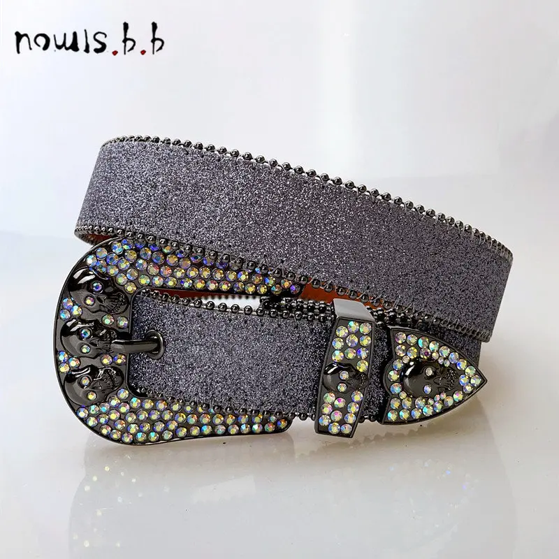 Punk Rock Rhinestones Belts Women Skull Buckle Leather High Street Diamond Bling Bling Studded Belts for Men Women Cinturones
Punk Rock Rhinestones Belts Women Skull Buckle Leather High Street Diamond Bling Bling Studded Belts for Men Women Cinturones