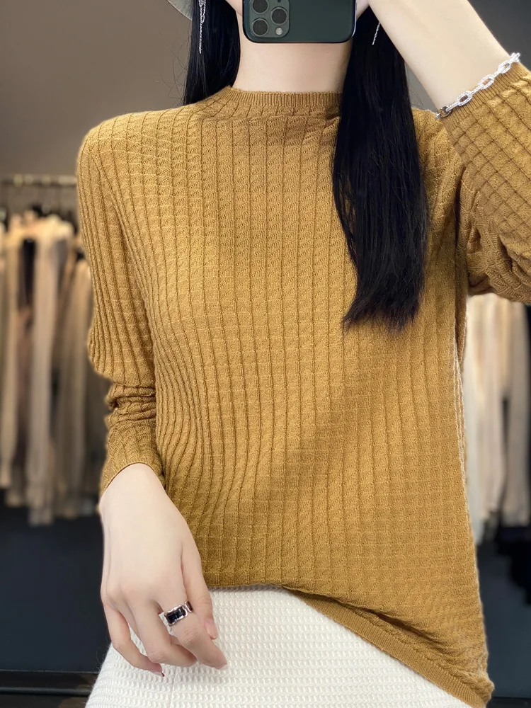 New Striped Wool Women's Sweater Long Sleeve O-Neck Pullovers High Elasticity Slim Fitting Knitted Jumpers Lady Clothing Fashion
New Striped Wool Women's Sweater Long Sleeve O-Neck Pullovers High Elasticity Slim Fitting Knitted Jumpers Lady Clothing Fashion