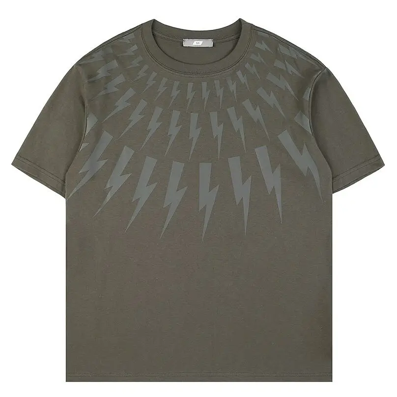 MBGIOIO Short Sleeve T-shirt Summer Men's T-shirt Lightning Printed High Street Boys Extra large Short sleeve Fashion Casual wom
MBGIOIO Short Sleeve T-shirt Summer Men's T-shirt Lightning Printed High Street Boys Extra large Short sleeve Fashion Casual wom
