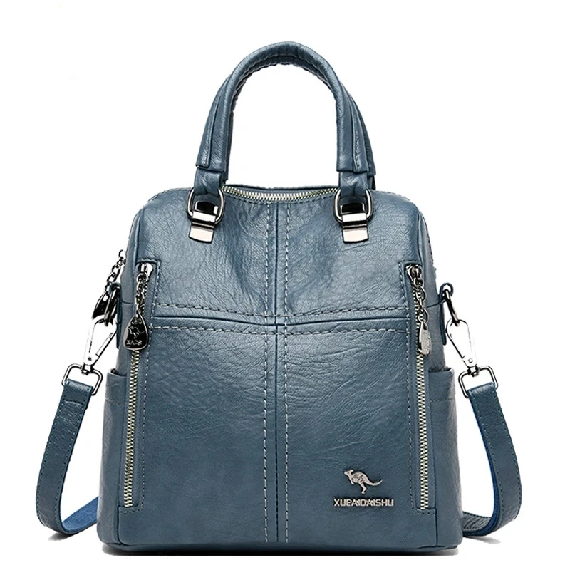 Hot Sale High Quality Leather Backpack Women Shoulder Bags Multifunction Travel Backpack School Bags For Girls Bagpack 
Hot Sale High Quality Leather Backpack Women Shoulder Bags Multifunction Travel Backpack School Bags For Girls Bagpack