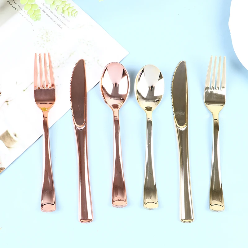 Disposable Tableware Dessert Wedding Birthday Party Decor Supplies Cutlery Set 
Disposable Tableware Dessert Wedding Birthday Party Decor Supplies Cutlery Set