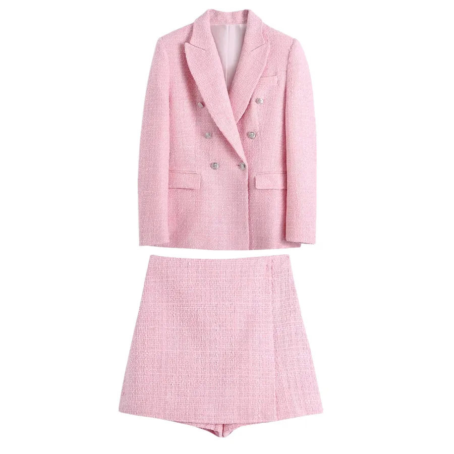 Dave&Di 2022 Elegant Texture Double Breasted Blazer Women Culotte Sexy Casual Short Women SetsEngland Style Office Lady Fashion
Dave&Di 2022 Elegant Texture Double Breasted Blazer Women Culotte Sexy Casual Short Women SetsEngland Style Office Lady Fashion
