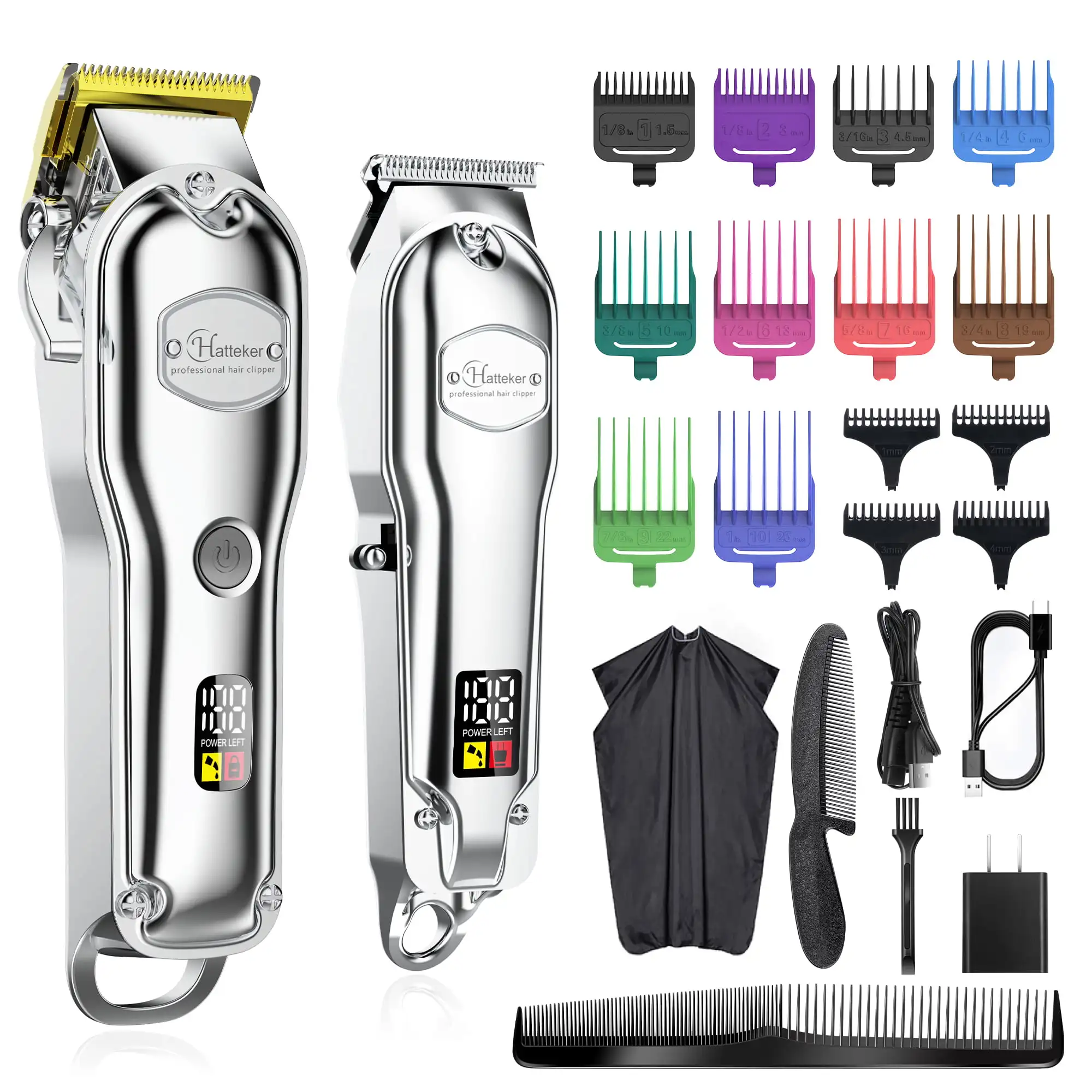 Hair Clipper for Men Professional Hair Cutting Kit with T-Blade Trimmer Rechargeable
Hair Clipper for Men Professional Hair Cutting Kit with T-Blade Trimmer Rechargeable