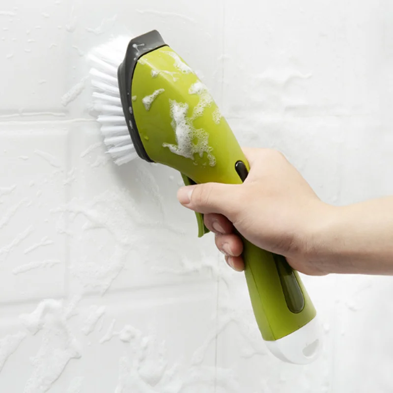 Dish Brush with Soap Dispensing Handle Scrub Brush with Built-in Scraper Kitchen Cleaning for Sink Counter Pans Pots can CSV
Dish Brush with Soap Dispensing Handle Scrub Brush with Built-in Scraper Kitchen Cleaning for Sink Counter Pans Pots can CSV