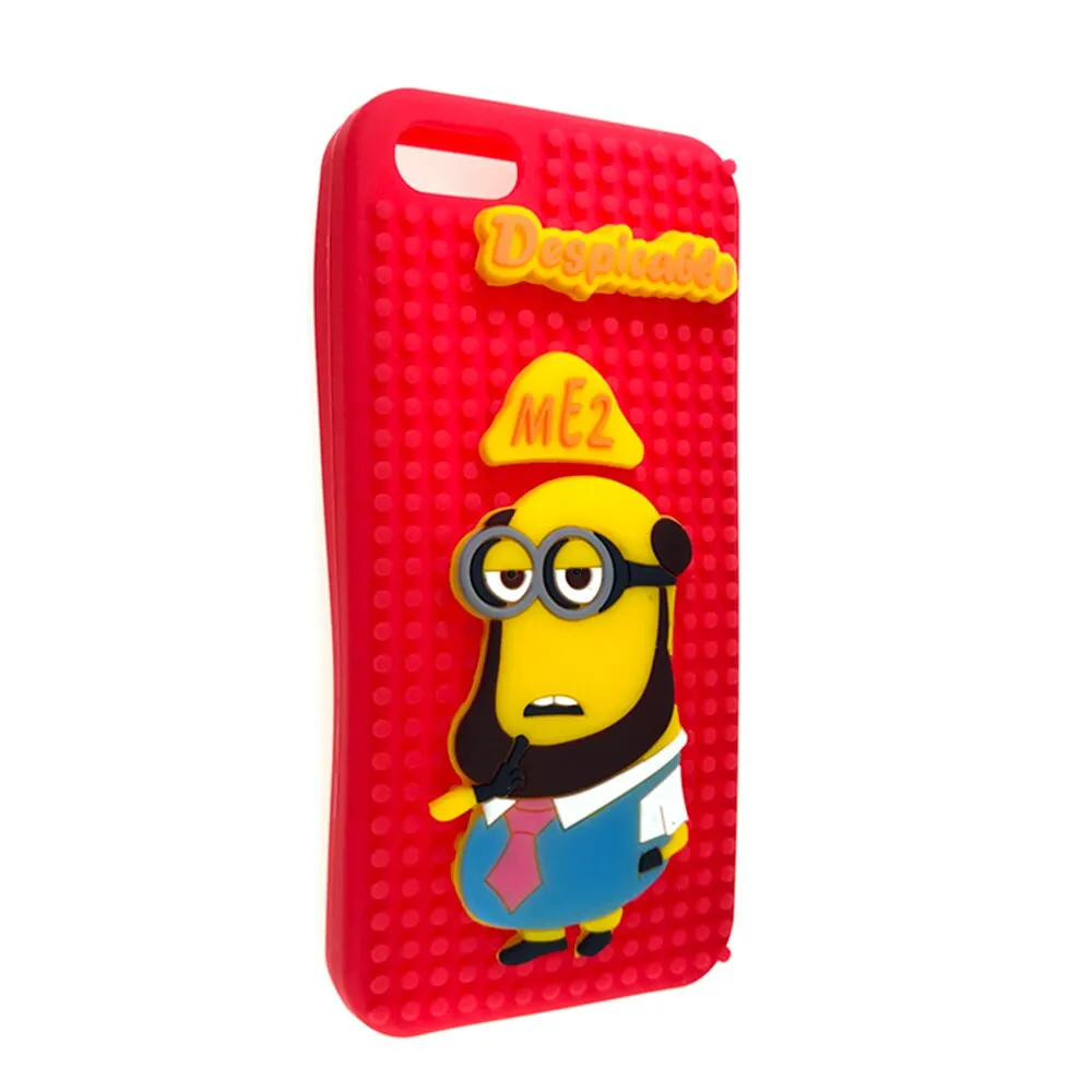 Чехол для телефона iPhone 5/5S/SE Накладка противоударная резиновая в стиле LEGO Миниьон