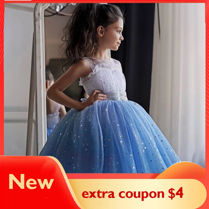 2022 New Baby Gradient Blue Dress For Girls Ceremony Costume Birthday Evening Party Elegant Kid Wedding Princess Clothing 3-10 Y
2022 New Baby Gradient Blue Dress For Girls Ceremony Costume Birthday Evening Party Elegant Kid Wedding Princess Clothing 3-10 Y