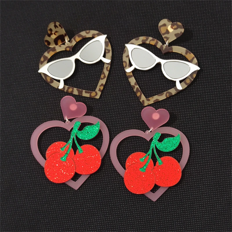 KUGUYS Heart Cherry Sunglasses Dangle Drop Earrings for Women Leopard Fashion Acrylic Jewelry Summer Party Beach Accessories
KUGUYS Heart Cherry Sunglasses Dangle Drop Earrings for Women Leopard Fashion Acrylic Jewelry Summer Party Beach Accessories