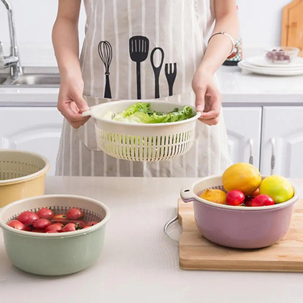 Drain Basket Dual Layer 3 Colors Simple Operation BPA Free Vegetable Fruit Washing Basket Drain Bowl for Restaurant
Drain Basket Dual Layer 3 Colors Simple Operation BPA Free Vegetable Fruit Washing Basket Drain Bowl for Restaurant