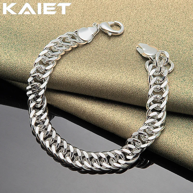 KAIET Silver Color 10MM Side Chain Men Bracelet Jewelry For Women Wedding Party Fashion Accessories
KAIET Silver Color 10MM Side Chain Men Bracelet Jewelry For Women Wedding Party Fashion Accessories