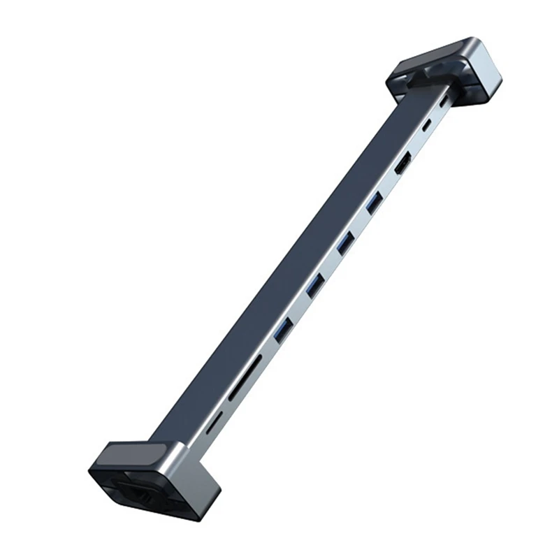 Док-станция 9 в 1, Тип C, многофункциональный расширитель, HDMI-совместимый концентратор, гигабитный Интеллектуальный распределитель передачи данных 
Док-станция 9 в 1, Тип C, многофункциональный расширитель, HDMI-совместимый концентратор, гигабитный Интеллектуальный распределитель передачи данных