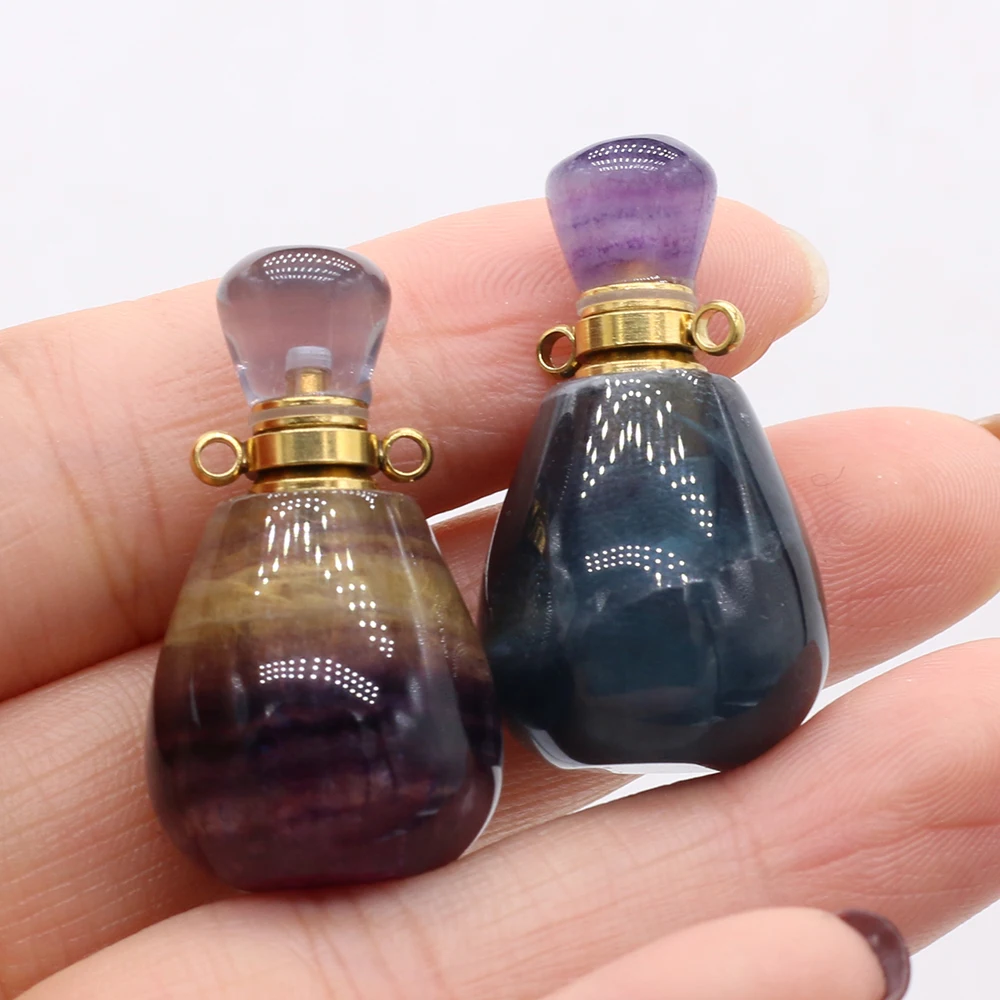 Natural Stone Perfume Bottle Pendant Oval Essential Oil Vial Green Fluorite Charms For Jewelry Making DIY Exquisite Necklaces
Natural Stone Perfume Bottle Pendant Oval Essential Oil Vial Green Fluorite Charms For Jewelry Making DIY Exquisite Necklaces