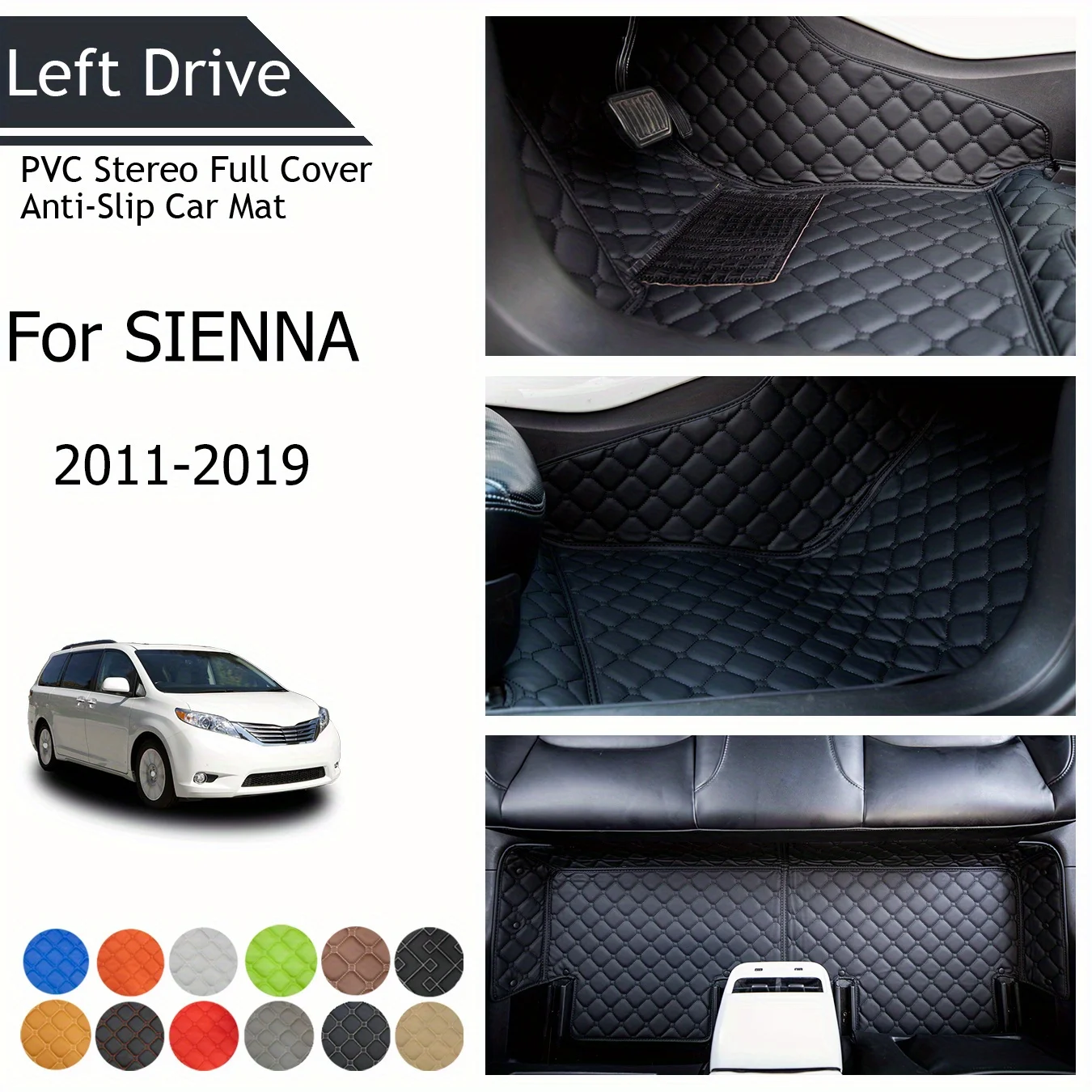Трехслойные поливинилхлоридные Противоскользящие коврики для Toyota SIENNA 2011-2019
Трехслойные поливинилхлоридные Противоскользящие коврики для Toyota SIENNA 2011-2019