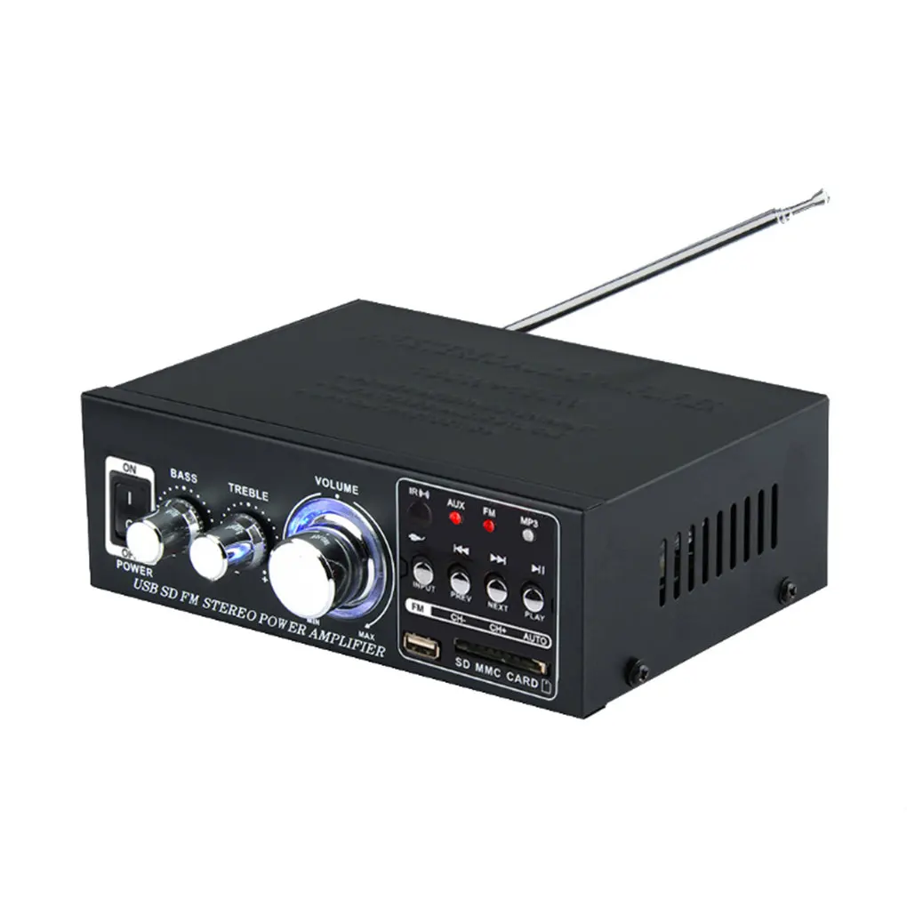 12V/220V Bluetooth HIFI Stereo Amplifier USB SD FM Radio Power Stereo Car Amplifier Audio Home Amplifier With Remote Control
12V/220V Bluetooth HIFI Stereo Amplifier USB SD FM Radio Power Stereo Car Amplifier Audio Home Amplifier With Remote Control
