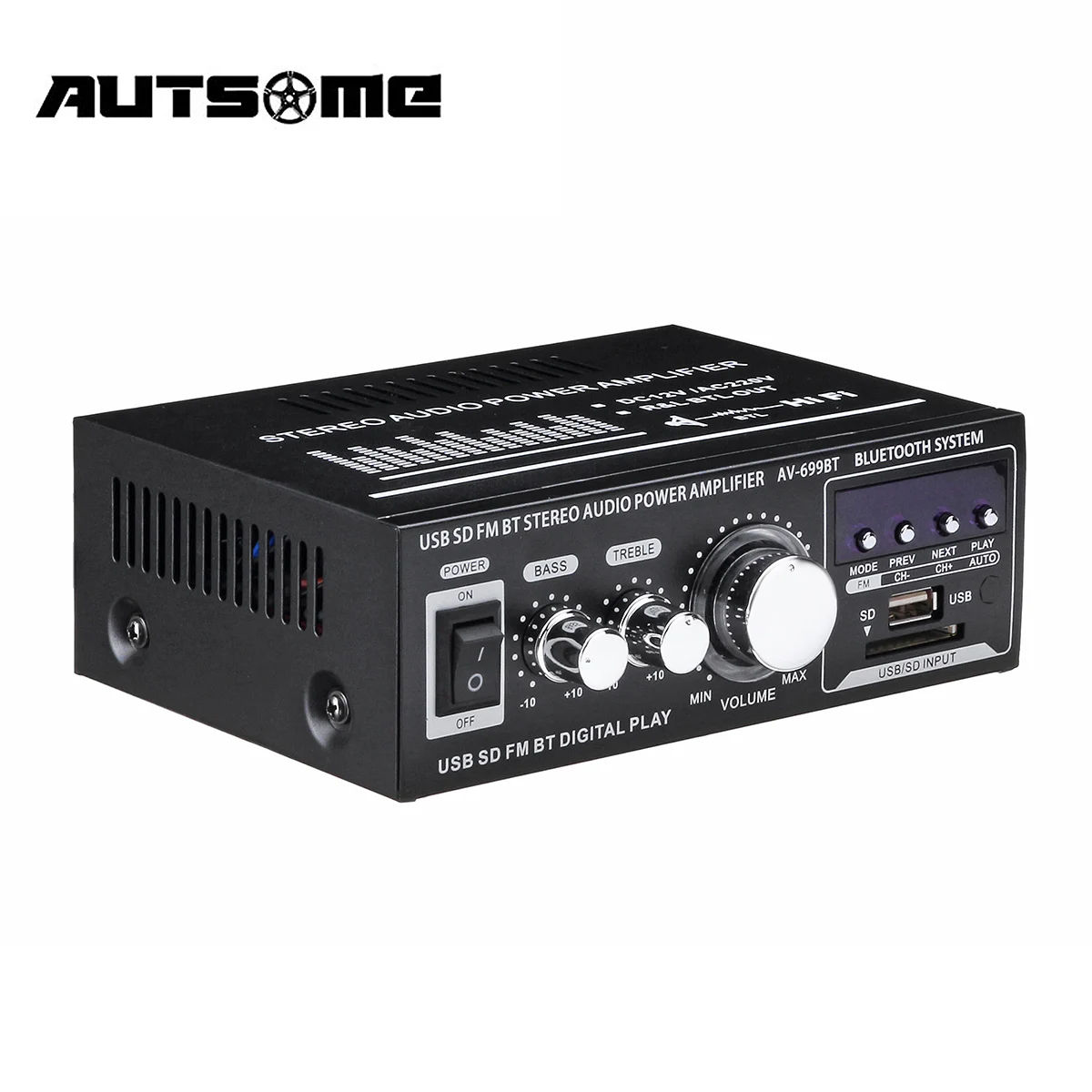 400W 12V 220V Home Car Amplifiers 2 Channel bluetooth5.0 Surround Sound FM USB Remote Control Mini HIFI Digital Amplifier Stereo
400W 12V 220V Home Car Amplifiers 2 Channel bluetooth5.0 Surround Sound FM USB Remote Control Mini HIFI Digital Amplifier Stereo