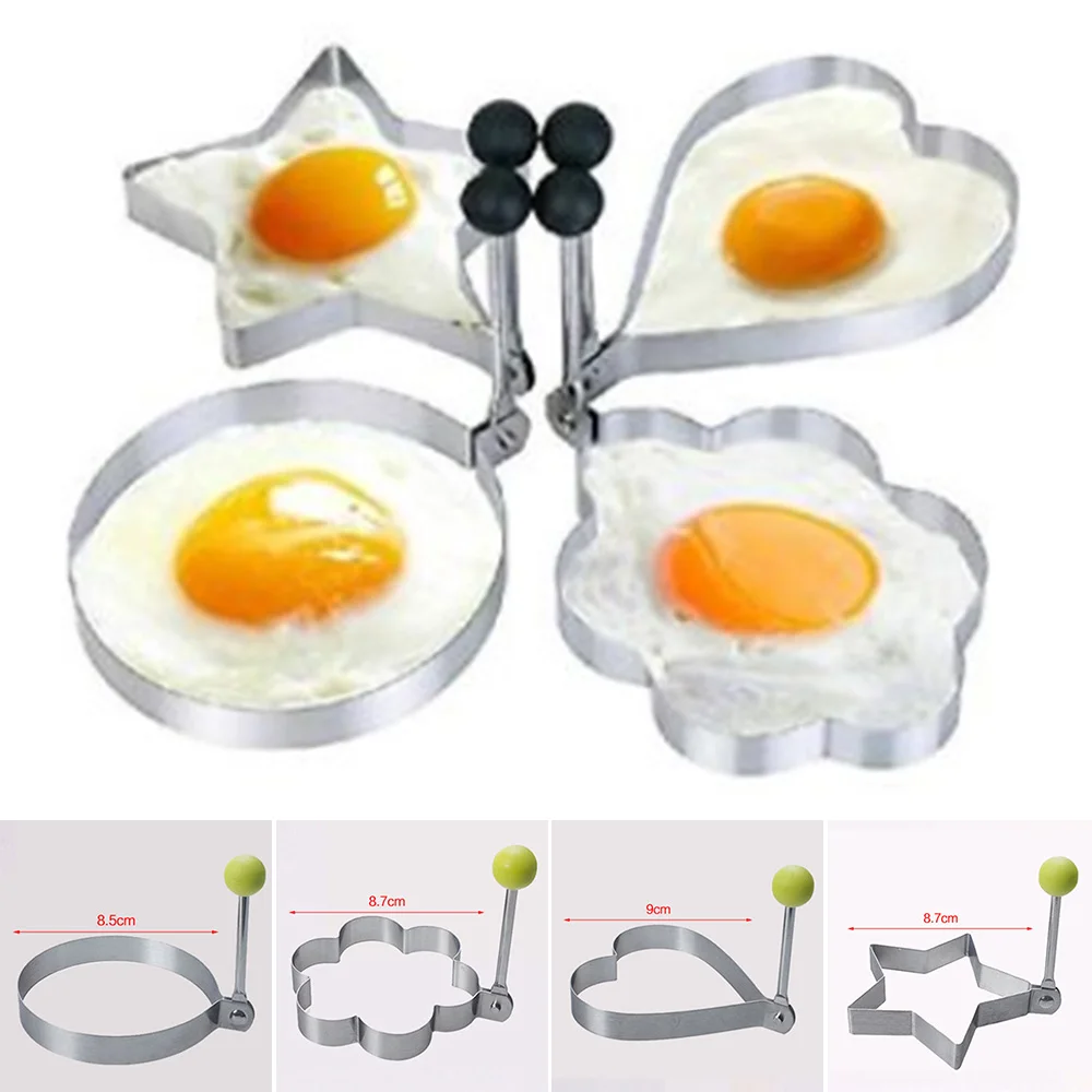 Fried Egg Mold Stainless Steel Egg Frying Shaper Love Flower Star Shape Egg Pancake Ring For Fried Egg Kitchen Tool DIY
Fried Egg Mold Stainless Steel Egg Frying Shaper Love Flower Star Shape Egg Pancake Ring For Fried Egg Kitchen Tool DIY