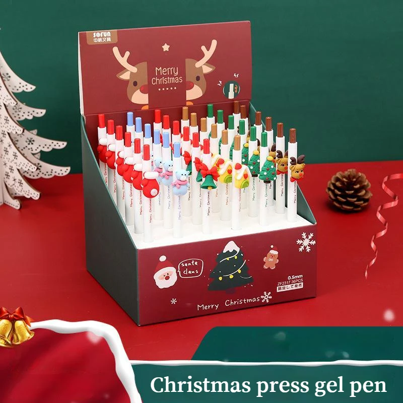 Christmas Series 36pcs Kawaii Gel Pen Cute Christmas Tree Reindeer Santa Gift Box 0.5mm Black Neutral Pens School Supplies
Christmas Series 36pcs Kawaii Gel Pen Cute Christmas Tree Reindeer Santa Gift Box 0.5mm Black Neutral Pens School Supplies