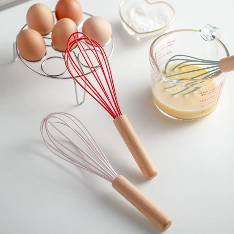 10 Inch Silicone Manual Egg Beater With Wooden Handle Cream Mixer Stirring Milk Mixing Whisking Kitchen Utensil Baking Tools
10 Inch Silicone Manual Egg Beater With Wooden Handle Cream Mixer Stirring Milk Mixing Whisking Kitchen Utensil Baking Tools