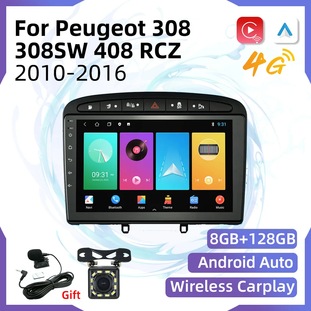 

Car Gps Navigation Android Car Stereo Car Multimedia Player Autoradio Audio 2 Din Radio for Peugeot 308 308SW 408 RCZ 2010-2016