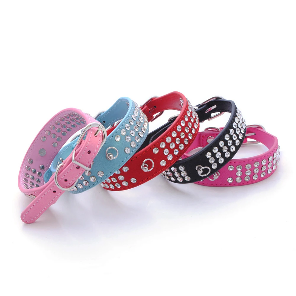 Rhinestone Dog Collar 3 Rows Suede Leather Diamante Cat Puppy Collars 5 Colors For Small Medium Dogs Chihuahua
Rhinestone Dog Collar 3 Rows Suede Leather Diamante Cat Puppy Collars 5 Colors For Small Medium Dogs Chihuahua