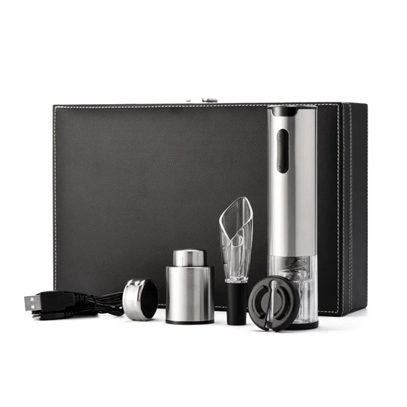 5-In-1 Bottle Opener Set Rechargeable Multifunctional Wine Set Gift Box
5-In-1 Bottle Opener Set Rechargeable Multifunctional Wine Set Gift Box