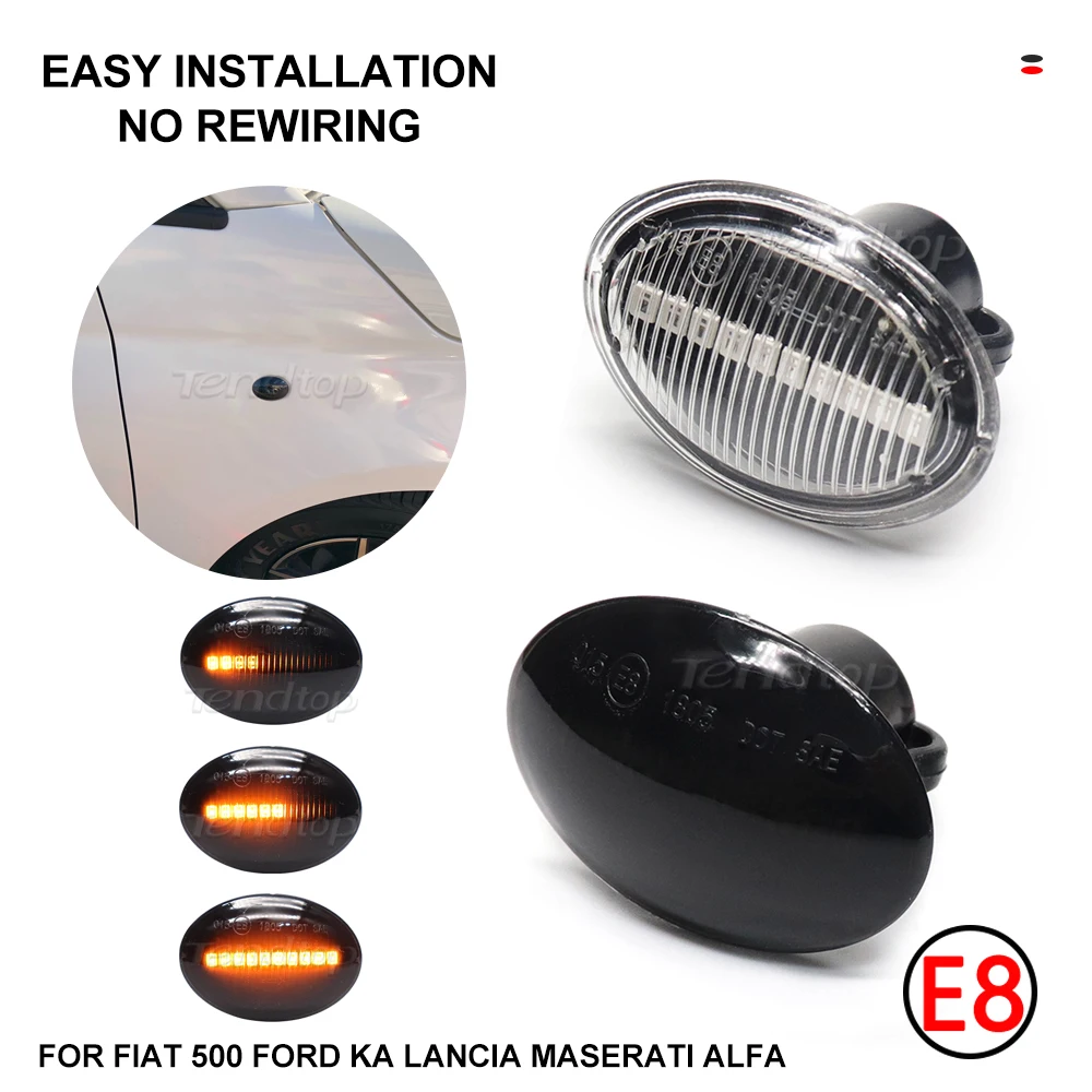 2Pcs Sequential Lamp For FIAT 500 500C 500L LED Dynamic Turn Signal Side Marker Light For Abarth 500 595 695 Car Fender Lights 
2Pcs Sequential Lamp For FIAT 500 500C 500L LED Dynamic Turn Signal Side Marker Light For Abarth 500 595 695 Car Fender Lights