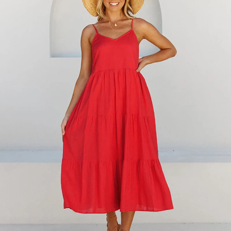Sexy Backless Sphaghetti Strap Long Dress Summer Red V-neck Maxi Dresses Woman Dress Elegant Party Evening Beach Casual Vestidos
Sexy Backless Sphaghetti Strap Long Dress Summer Red V-neck Maxi Dresses Woman Dress Elegant Party Evening Beach Casual Vestidos