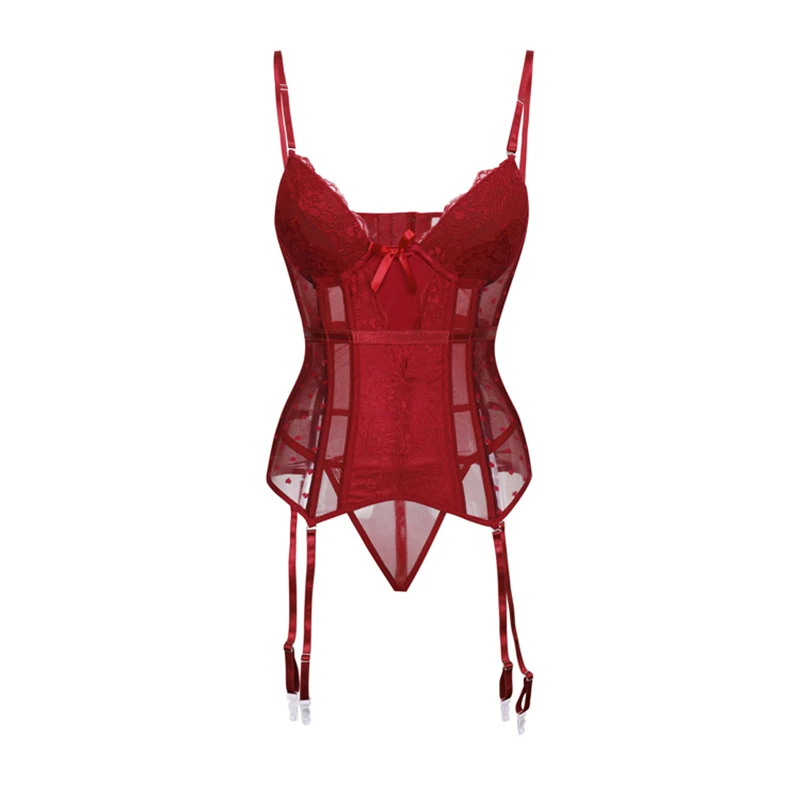 Sexy Lace Mesh Corset Women Garter Suspenders Bustiers Blue Red Black Sexy Lingerie Plus Size Body Shaper Waist Cincher
Sexy Lace Mesh Corset Women Garter Suspenders Bustiers Blue Red Black Sexy Lingerie Plus Size Body Shaper Waist Cincher