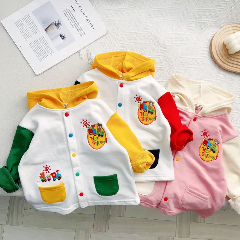 Весенне-осенняя куртка на молнии с капюшоном и вышивкой с героями мультфильмов для мальчиков и девочек одежда для малышей
Весенне-осенняя куртка на молнии с капюшоном и вышивкой с героями мультфильмов для мальчиков и девочек одежда для малышей