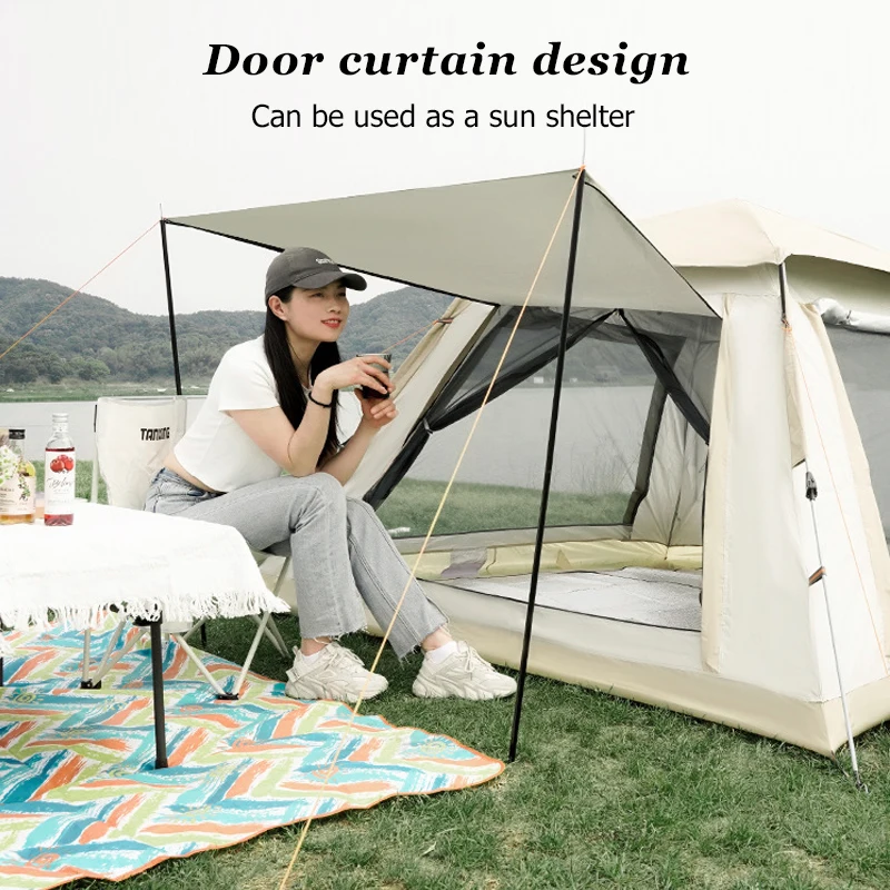 

Fully Automatic Camping Tent 4-6 Person Travel One Touch Tent Outdoor Shelter Waterproof Rainproof Sunshade Camping Supplies