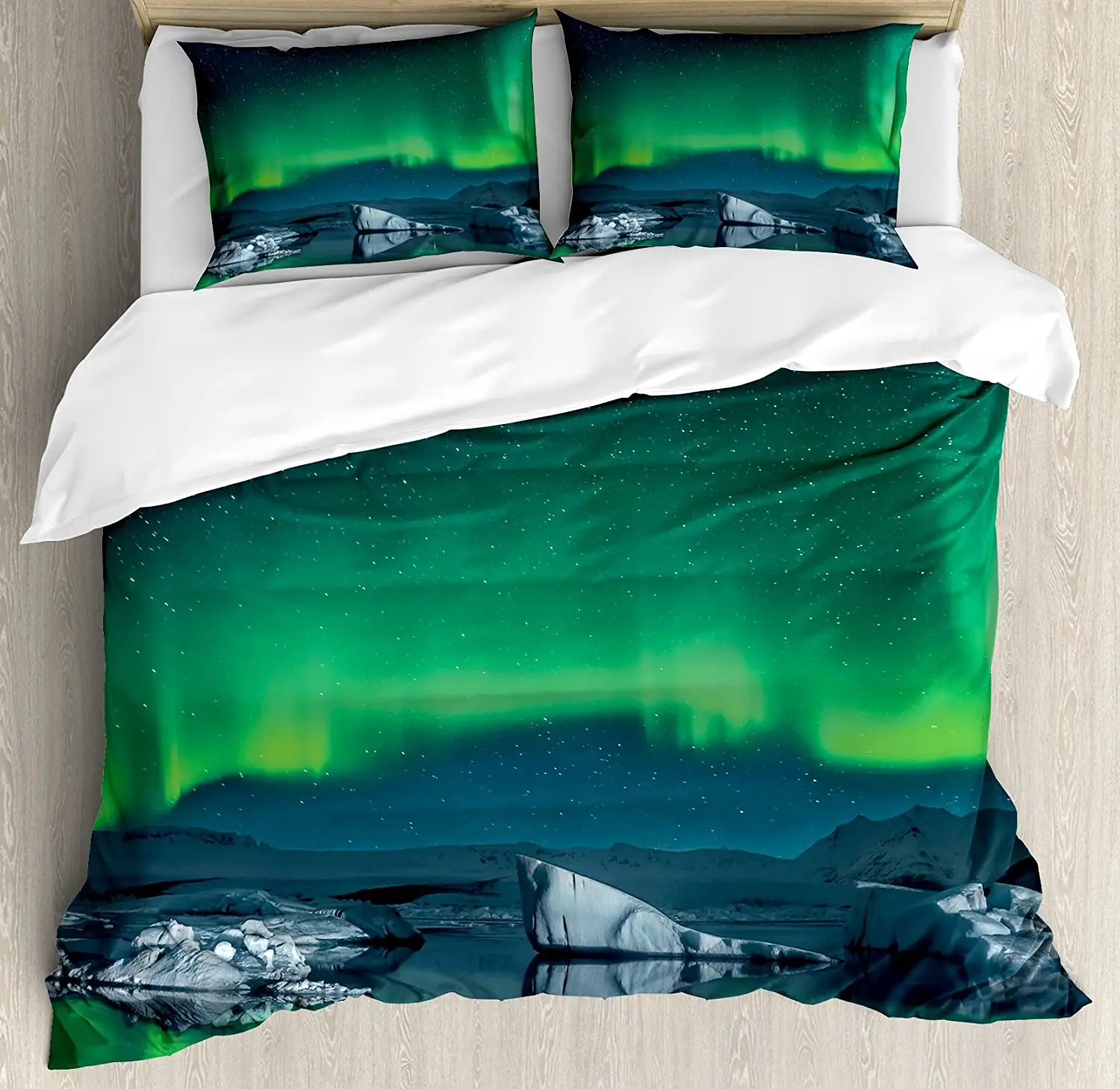 Alaska Bedding Set For Bedroom Bed Home Aurora Borealis under the Starry Sky Hills of Arc Duvet Cover Quilt Cover And Pillowcase
Alaska Bedding Set For Bedroom Bed Home Aurora Borealis under the Starry Sky Hills of Arc Duvet Cover Quilt Cover And Pillowcase