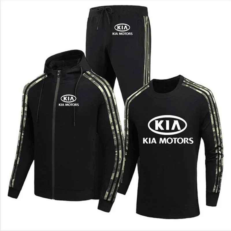 Spring Autumn KIA Car Logo Printing High Quality Cotton Men's jackets Casual Men's jacket + sweater + pants three-piece suit
Spring Autumn KIA Car Logo Printing High Quality Cotton Men's jackets Casual Men's jacket + sweater + pants three-piece suit