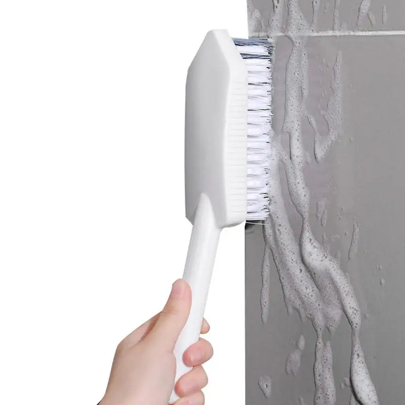 Щетка для чистки без царапин с треугольной головкой и V-образной прочной щетиной в ванной комнате и кухне 
Щетка для чистки без царапин с треугольной головкой и V-образной прочной щетиной в ванной комнате и кухне