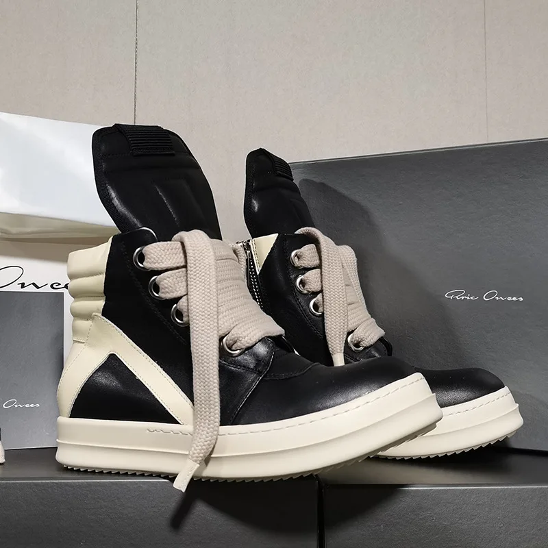 2022s Rick Men's Shoes Rric Owees Logo Men's Sneaker Wide Shoeslace Owens Thick Bottom Shoes Nverted Triangle Shoes for Women
2022s Rick Men's Shoes Rric Owees Logo Men's Sneaker Wide Shoeslace Owens Thick Bottom Shoes Nverted Triangle Shoes for Women