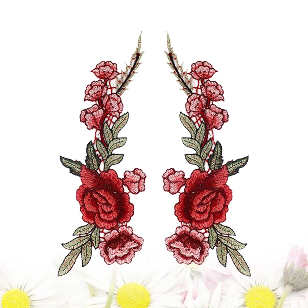 Iron Patchsewing Embroidered Rose Ironing Applique Transfers Floral Embroider Red Jeans Appliques Clothes Hole Repair Paste
Iron Patchsewing Embroidered Rose Ironing Applique Transfers Floral Embroider Red Jeans Appliques Clothes Hole Repair Paste