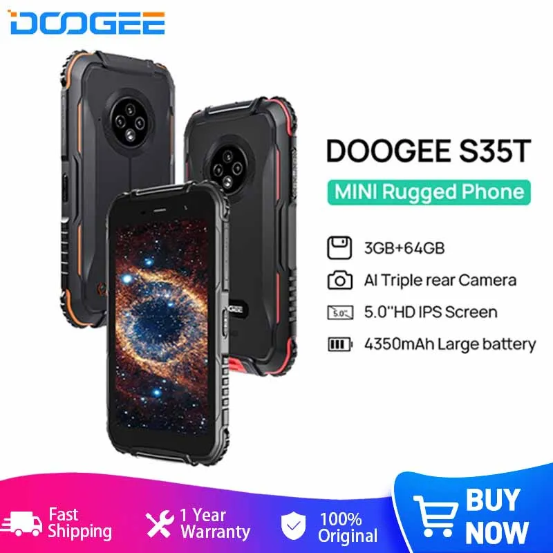 DOOGEE S35T Rugged Phone Sony 13MP Triple Camera 5.0" HD IPS Screen 3GB+64GB Phone 4350mAh Quad Core 2022 Hot Sales
DOOGEE S35T Rugged Phone Sony 13MP Triple Camera 5.0" HD IPS Screen 3GB+64GB Phone 4350mAh Quad Core 2022 Hot Sales