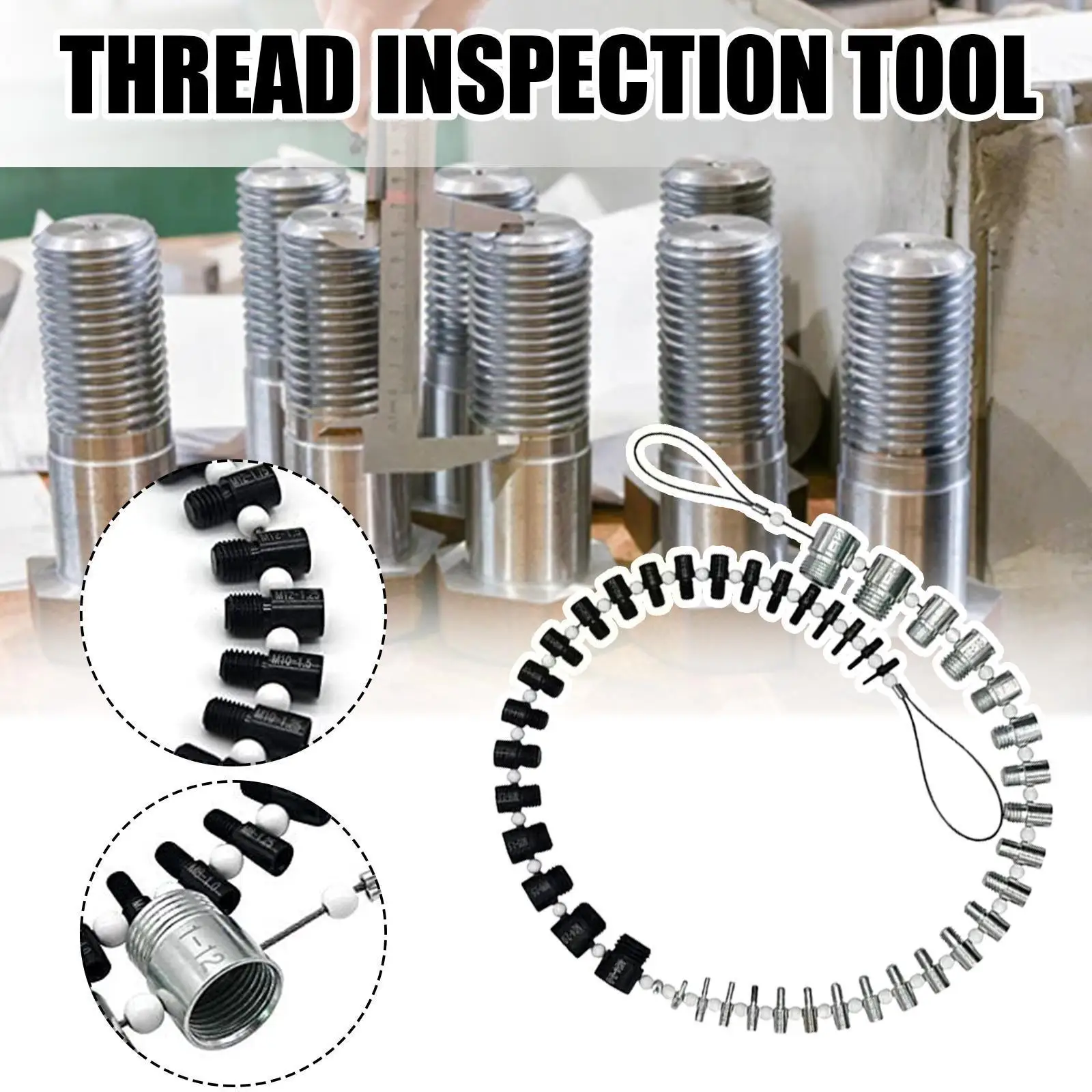 128cm / 50.39in Nut & Bolt Thread Checker - Size Gauge Measuring Tool For Various Size Of Imperial And Metric Nuts Female G K3B6 
128cm / 50.39in Nut & Bolt Thread Checker - Size Gauge Measuring Tool For Various Size Of Imperial And Metric Nuts Female G K3B6