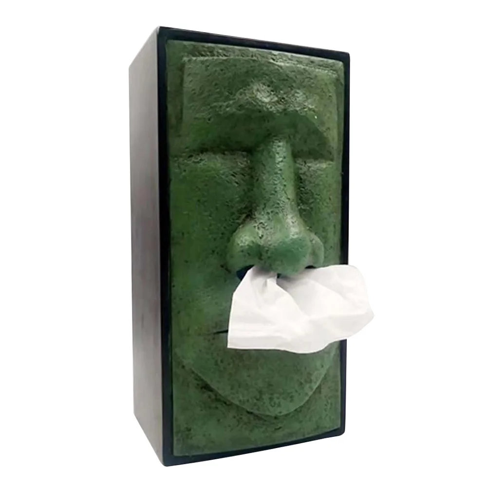 Tissue Box Cover Easter Island Resin Moai Holder Napkin Paper Rectangular Storage Statue Sculpture Tiki Head Face Bathroom
Tissue Box Cover Easter Island Resin Moai Holder Napkin Paper Rectangular Storage Statue Sculpture Tiki Head Face Bathroom
