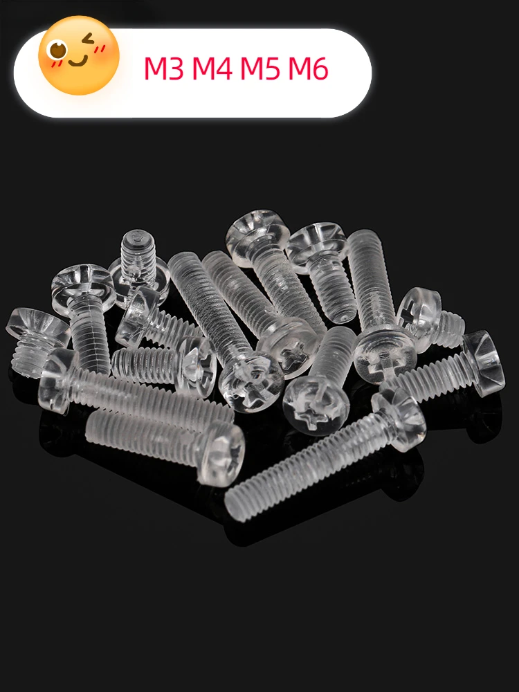 20/30/50PCS M3 M4 M5 M6 Transparent Acrylic Cross Round Head Nylon Screws Plastic Phillips Screw
20/30/50PCS M3 M4 M5 M6 Transparent Acrylic Cross Round Head Nylon Screws Plastic Phillips Screw
