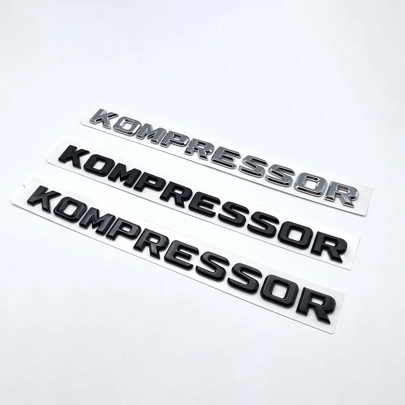 

FOR Mercedes Benz Kompressor Emblem Rear Trunk Badge Lettering Chrome Black Logo Stickers CLK SLK SL CLS ML A B C S R Class