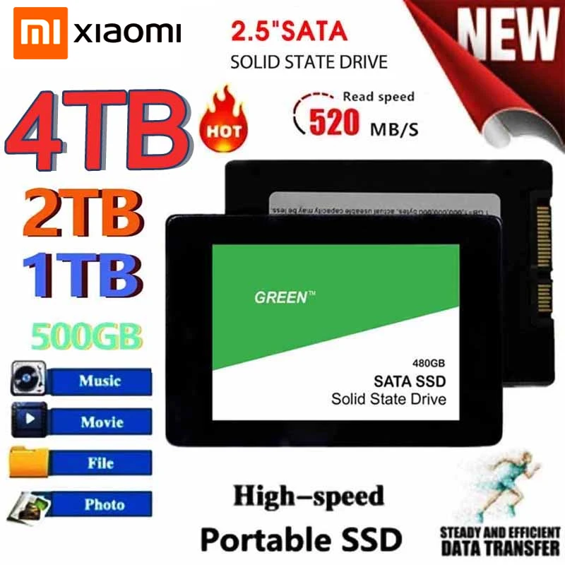 Xiaomi SSD 4TB State Laptop Universal Hard Disk Desktop Spot M.2 SSD 2280 Solid State Drive Original for Laptop Mobile Phones
Xiaomi SSD 4TB State Laptop Universal Hard Disk Desktop Spot M.2 SSD 2280 Solid State Drive Original for Laptop Mobile Phones