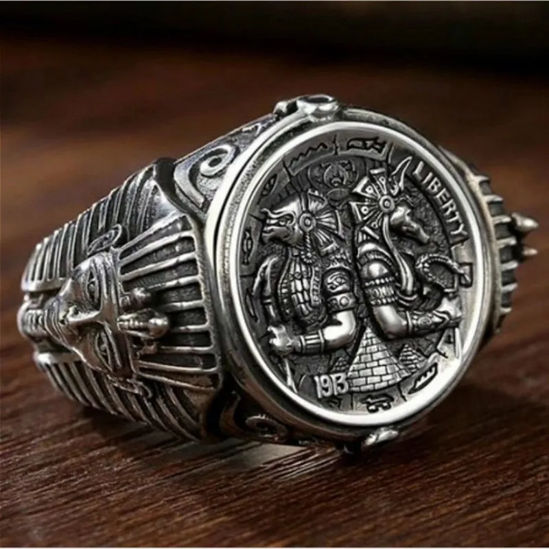 Vintage Horus Anubis Wanderer Ancient Egypt Personality Men's Ring Punk Motorcycle Jewelry
Vintage Horus Anubis Wanderer Ancient Egypt Personality Men's Ring Punk Motorcycle Jewelry