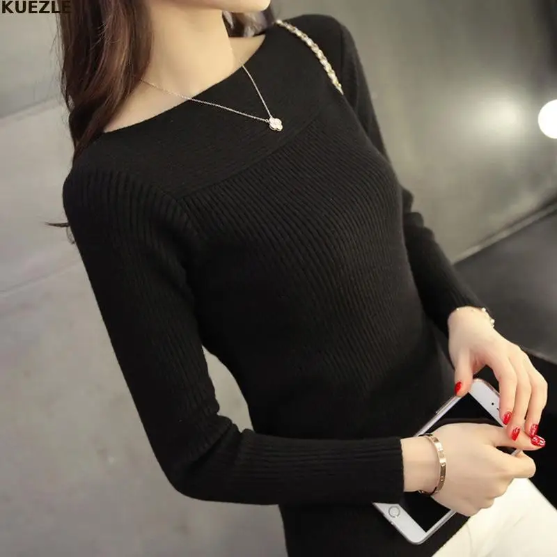 2022 Spring Tops Casual Long Sleeve autumn Knitted Sweater Women Pullover Sweaters Korean Style Winter Slim White Pull Knitwear
2022 Spring Tops Casual Long Sleeve autumn Knitted Sweater Women Pullover Sweaters Korean Style Winter Slim White Pull Knitwear
