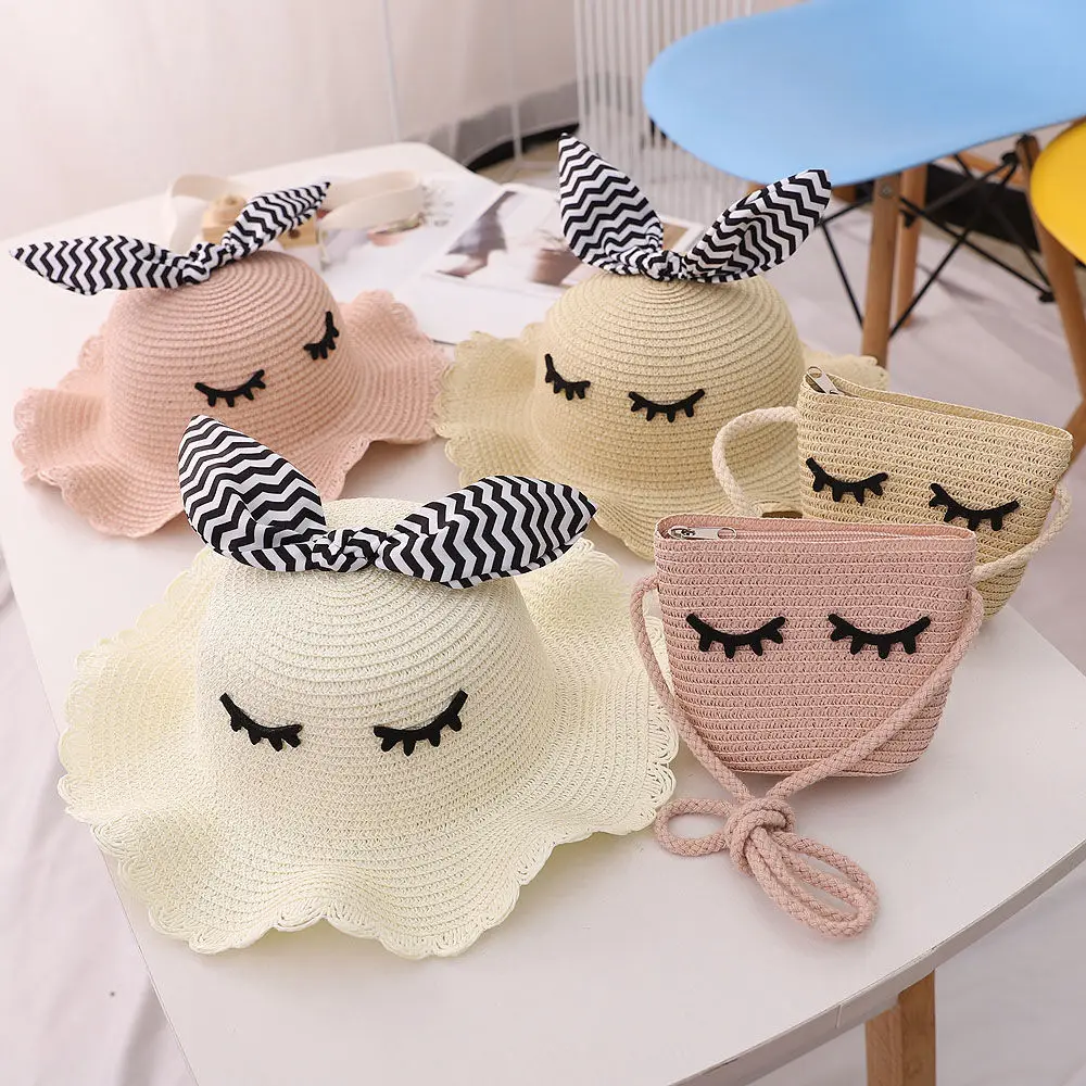 Children's hats women's summer sunscreen princess beach hat sun hat girls straw hat sun hat women's hat bag set
Children's hats women's summer sunscreen princess beach hat sun hat girls straw hat sun hat women's hat bag set