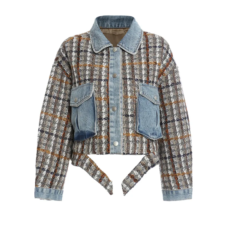 SuperAen 2023 Autumn and Winter Vintage Korean Style Woolen Cloth Splicing Denim Washing Cotton Padded Jacket Coat
SuperAen 2023 Autumn and Winter Vintage Korean Style Woolen Cloth Splicing Denim Washing Cotton Padded Jacket Coat